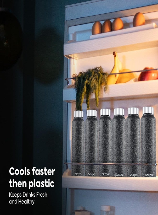 PEXPO Chromo 1000 ISI Certified Stainless Steel Sports/Fridge Water Bottle - 950ml | Single Wall | Leakproof | Lightweight | For Home, Office, Gym, School, Yoga, Travelling, Trekking - Black - Image 4